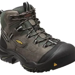KEEN Utility Non-Slip Boots | Steel Toe*Men's Braddock Mid Waterproof Steel Toe Workboot Gargoyle / Forest Nt