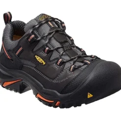 KEEN Utility Non-Slip Shoes | Athletic*Men's Braddock Low Steel Toe Work Shoe Black / Bossa Nova