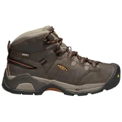 KEEN Utility Non-Slip Boots | Hiking*Men's Detroit XT Waterproof Soft Toe Mid Hiker Black Olive/leather Brown