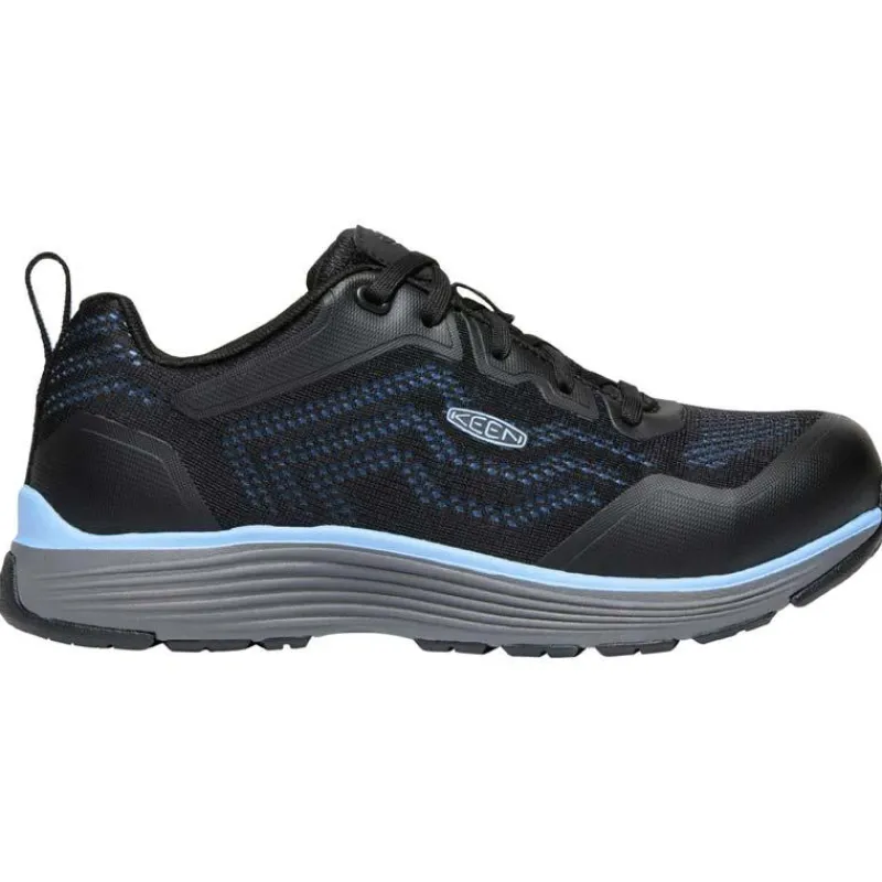 KEEN Utility Non-Slip Shoes | Athletic*Women's Sparta II Aluminum Toe Athletic Work Oxford Airy Blue/black