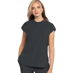 Med Couture Amp Scrub Tops*Women's Round Neck Tuckable Scrub Top