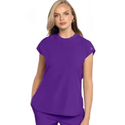 Med Couture Amp Scrub Tops*Women's Round Neck Tuckable Scrub Top