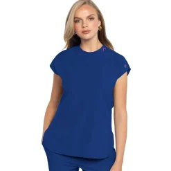 Med Couture Amp Scrub Tops*Women's Round Neck Tuckable Scrub Top