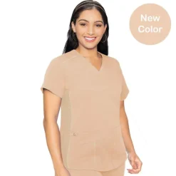 Med Couture Touch Scrub Tops*Women's V-Neck Shirttail Scrub Top