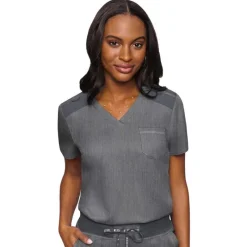 Med Couture Touch Scrub Tops*Women's V-Neck Tuck-In Scrub Top