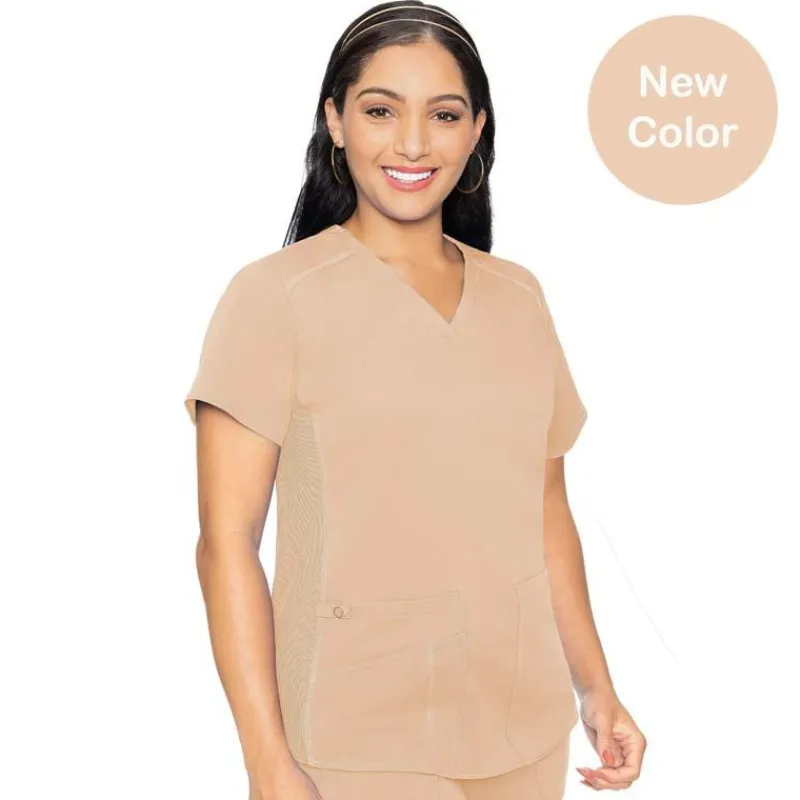 Med Couture Touch Scrub Tops*Women's V-Neck Shirttail Scrub Top