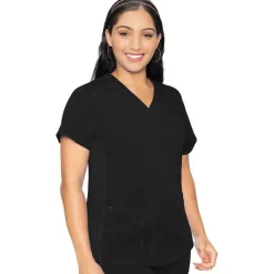Med Couture Touch Scrub Tops*Women's V-Neck Shirttail Scrub Top