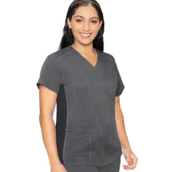Med Couture Touch Scrub Tops*Women's V-Neck Shirttail Scrub Top