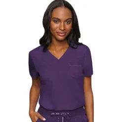 Med Couture Touch Scrub Tops*Women's V-Neck Tuck-In Scrub Top
