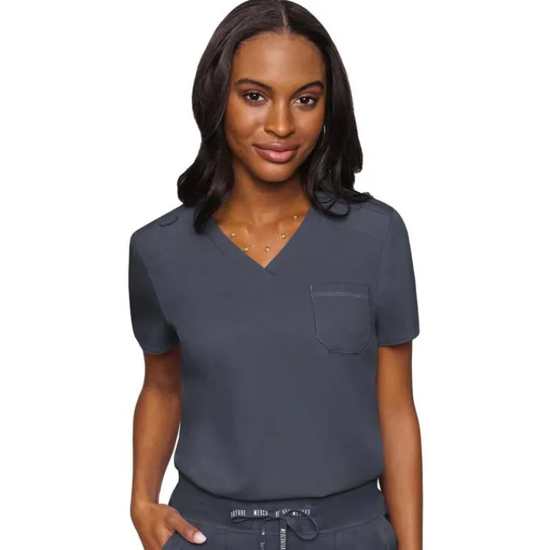 Med Couture Touch Scrub Tops*Women's V-Neck Tuck-In Scrub Top