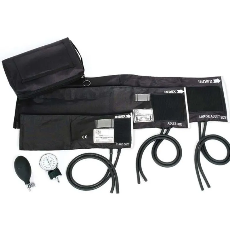 Prestige Blood Pressure Devices*3-In-1 Aneroid Sphygmomanometer Set with Carry Case Black