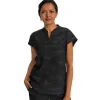 Healing Hands Scrub Tops*Purple Label by Camo Women's Journey Mandarin Collar Scrub Top