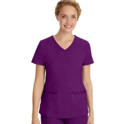 Healing Hands Scrub Tops*Purple Label by Women's Juliet V-Neck Scrub Top