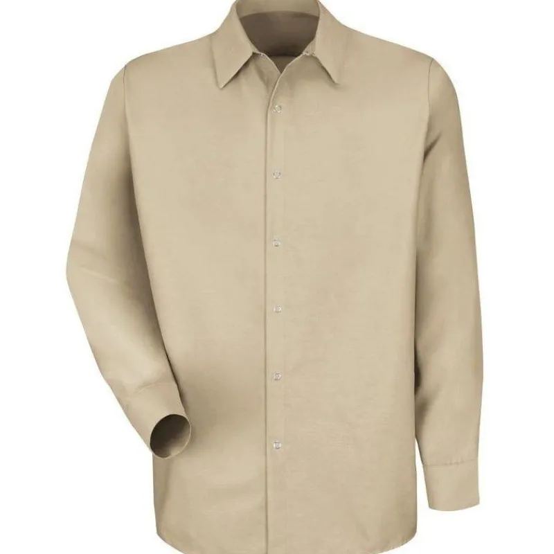 Red Kap Work Shirts*Men's Long Sleeve Specialized Pocketless Work Shirt