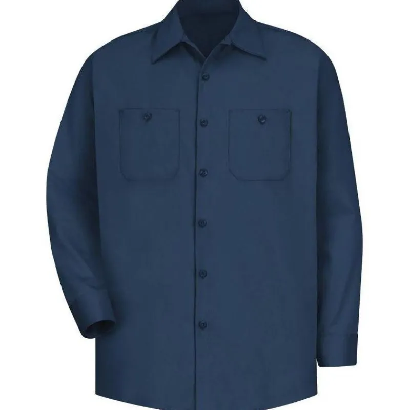 Red Kap Work Shirts*Men's Long Sleeve Wrinkle Resistant Cotton Work Shirt