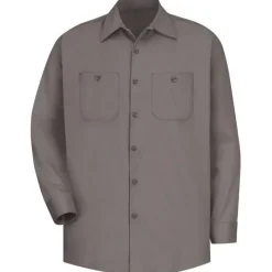 Red Kap Work Shirts*Men's Long Sleeve Wrinkle Resistant Cotton Work Shirt