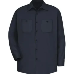 Red Kap Work Shirts*Men's Long Sleeve Wrinkle Resistant Cotton Work Shirt