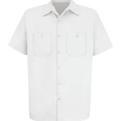 Red Kap Work Shirts*Men's Short Sleeve Wrinkle Resistant Cotton Work Shirt