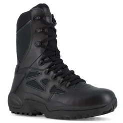 Reebok Non-Slip Boots | Tactical*Duty Men's 8" Rapid Response RB Side Zip Tactical Boot Black