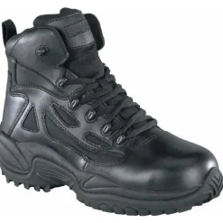 Reebok Non-Steel Safety Toe | Tactical*Men's Rapid Response RB Stealth 6-Inch Composite Toe Side Zip Boots - Black