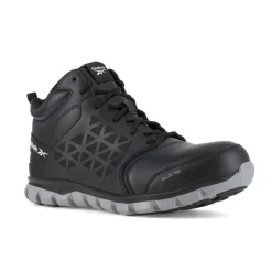 Reebok Non-Slip Shoes | Athletic*Men's Sublite Cushion Work Alloy Toe Athletic Mid Cut Shoe Black