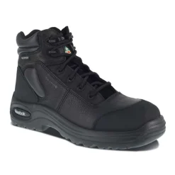 Reebok Non-Slip Boots | Non-Steel Safety Toe*Men's Trainex 6-Inch Waterproof Composite Toe Sport Boots - Black