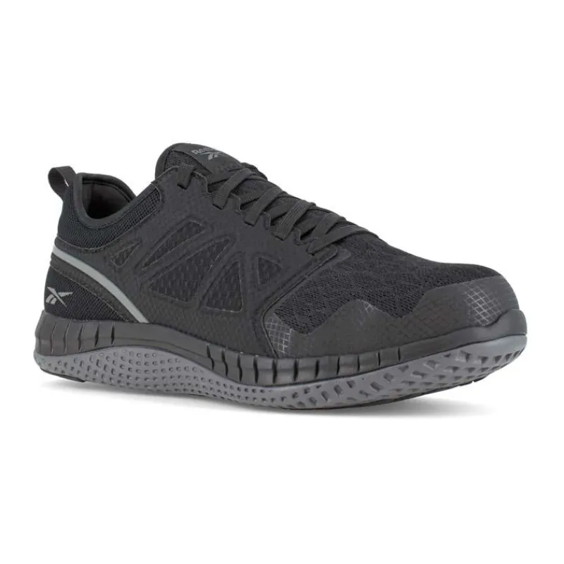 Reebok Non-Slip Shoes | Athletic*Men's ZPrint Work ESD Steel Toe Athletic Work Shoe Black / Dark Gray