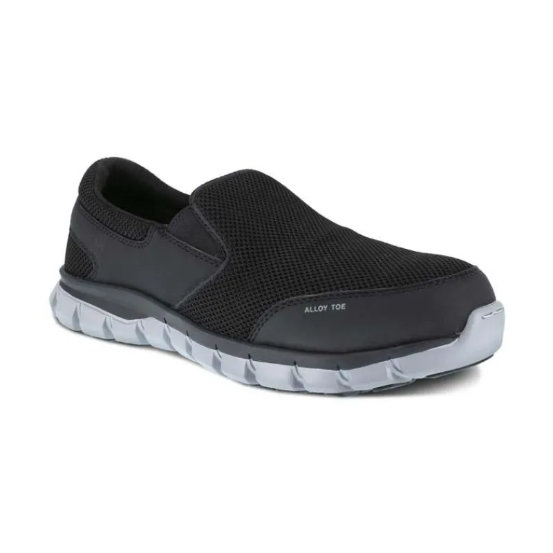 Reebok Non-Slip Shoes | Slip-Ons*Work Men's Sublite Cushion Slip On Athletic Work Shoe Black