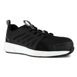 Reebok Non-Slip Shoes | Athletic*Work Men's Fusion Flexweave Work SD Composite Toe Athletic Work Shoe Black / White