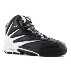 Reebok Non-Slip Shoes | Athletic*Work Men's The Blast Work Composite Toe Athletic Hi-Top Black / White