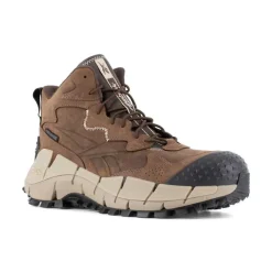 Reebok Non-Slip Boots | Non-Steel Safety Toe*Work Men's Zig Kinetica Edge II Work Waterproof Composite Toe Hiker Brown