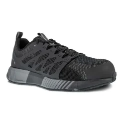 Reebok Non-Slip Shoes | Athletic*Works Men's Fusion Flexweave Composite Toe Athletic Work Shoe Black/grey