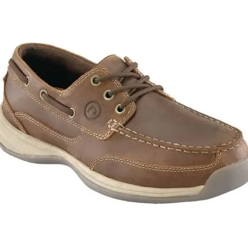 Rockport Non-Slip Shoes | Oxfords*Sailing Club Steel Toe Boat Shoes Brown