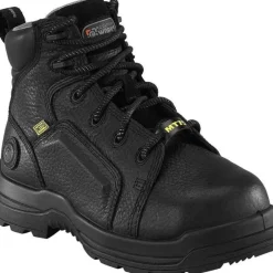 Rockport Met Guard | Non-Steel Safety Toe*Women's 6-Inch More Energy Metatarsal Guard Comp Toe Boots Black
