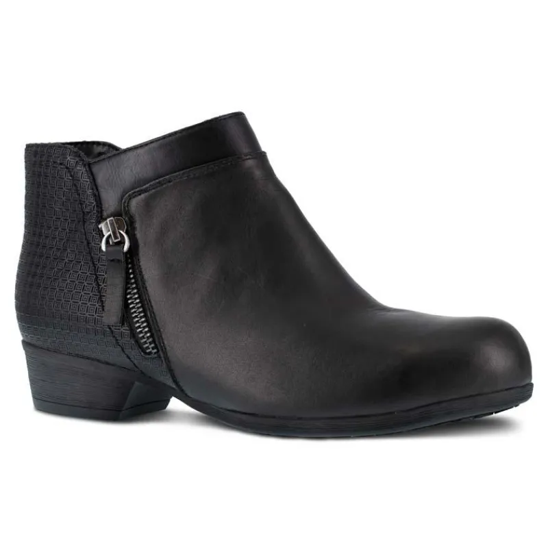 Rockport Western Boots | Non-Slip Boots*Works Women's Carly Work Alloy Toe Side Zip Ankle Boot Black