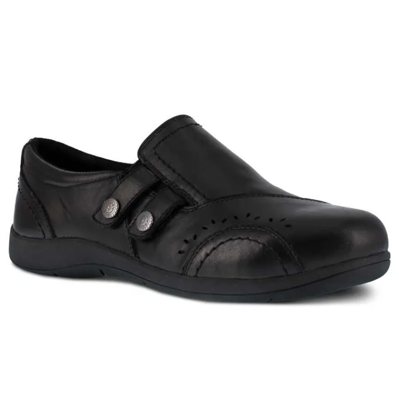 Rockport Non-Slip Shoes | Slip-Ons*Works Women's Daisy Work Alloy Toe Slip On Black