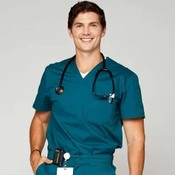 Rx Gear Stretch Scrub Tops*Men's V-Neck Scrub Top