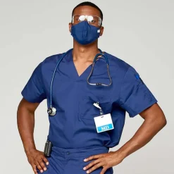 Rx Gear Stretch Scrub Tops*Men's V-Neck Scrub Top