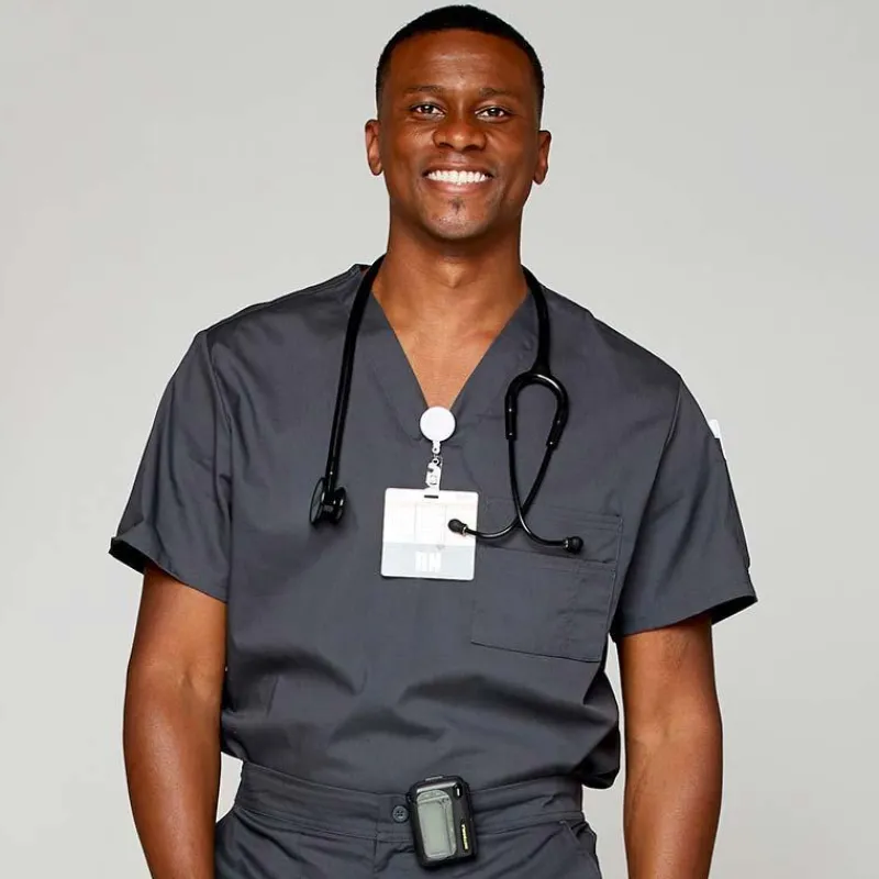 Rx Gear Stretch Scrub Tops*Men's V-Neck Scrub Top