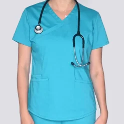 Rx Gear Stretch Scrub Tops*Women's Mock Wrap Scrub Top