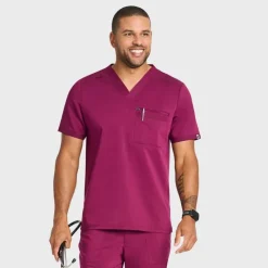 Scrubology Core Scrub Tops*Men's 2 Pocket V-Neck Scrub Top