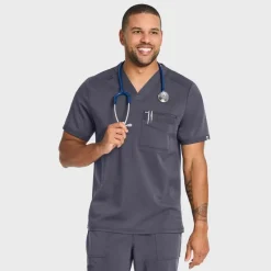 Scrubology Core Scrub Tops*Men's 2 Pocket V-Neck Scrub Top