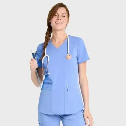 Scrubology Core Scrub Tops*Women's 5 Pocket V-Neck Scrub Top