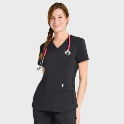 Scrubology Core Scrub Tops*Women's 5 Pocket V-Neck Scrub Top
