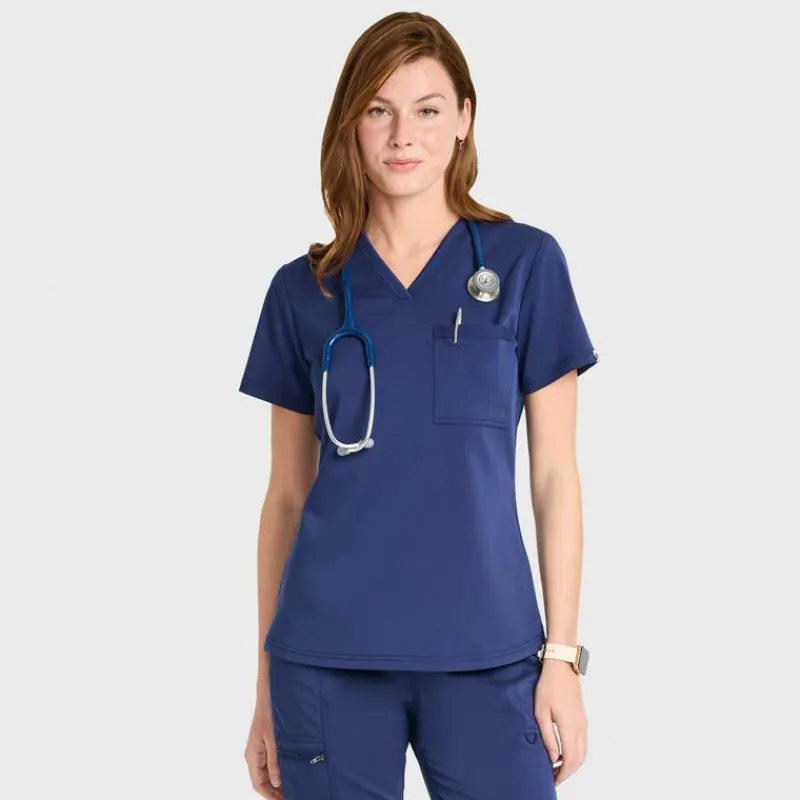 Scrubology Core Scrub Tops*Women's One Pocket Tuck-In Scrub Top