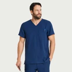 Scrubology Shift Scrub Tops*Men's One Pocket V-Neck Scrub Top