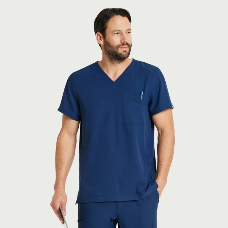 Scrubology Shift Scrub Tops*Men's One Pocket V-Neck Scrub Top