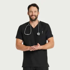 Scrubology Shift Scrub Tops*Men's One Pocket V-Neck Scrub Top