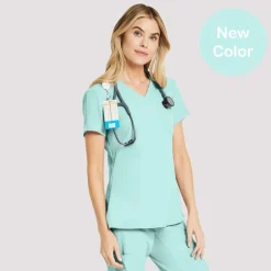 Scrubology Shift Scrub Tops*Women's One Pocket V-Neck Scrub Top