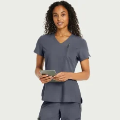 Scrubology Shift Scrub Tops*Women's One Pocket V-Neck Scrub Top